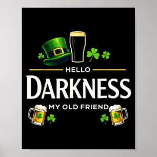 Poster Bonjour obscurité vieil ami drôle de trèfle irland