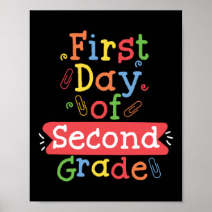 Poster Bonjour Premier Jour D'Enseignant De Deuxième Clas