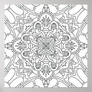 Poster Bonjour Printemps : Page de coloriage de plantes