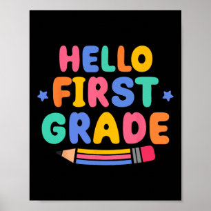 Poster Bonjour professeur de première année rentrée scola