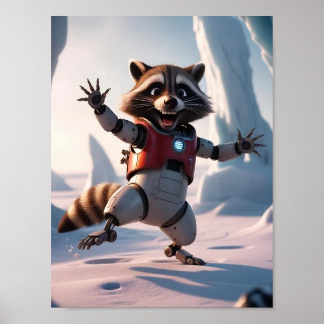 Poster Bonjour, Salut Raccon (Devant)