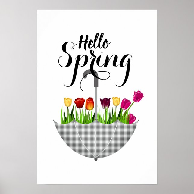 Poster Bonjour Spring Art Moderne pour Décor Maison (Devant)