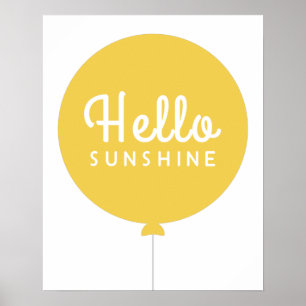 Poster Bonjour Sunshine Ballotte Scandinave mignonne ja