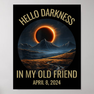 Poster Bonjour Ténèbres Mon Vieux Ami Éclipse Solaire Avr