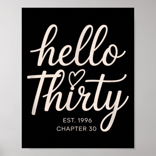 Poster Bonjour trente ans depuis 1996 30e anniversaire ch (Devant)
