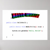 Bonjour World geek saluant Java