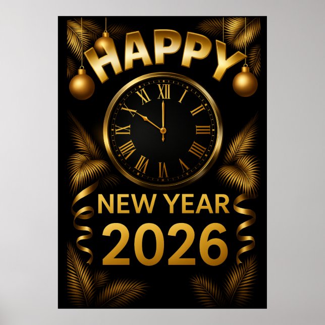 Poster "Bonne année 2026" (Devant)