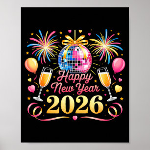 Poster Bonne année 2026 Nouvel An Eve Party Countdown