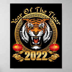 Poster Bonne année chinoise 2022 Année du Tigre