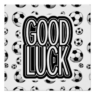 Poster Bonne chance - Football