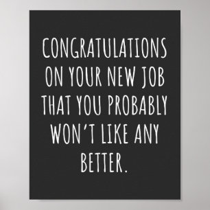 Poster Bonne chance pour le nouveau poste