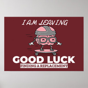 Poster Bonne Chance Trouver Un Remplacement - Conception
