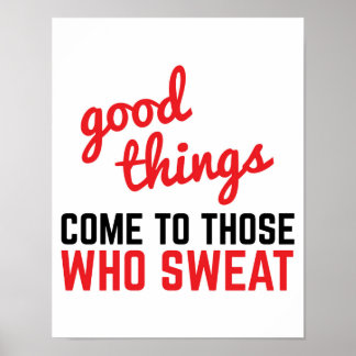 Poster Bonne Chose Venir Citation Gym Sweat