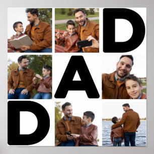 Poster Bonne Fête des pères photo personnalisée