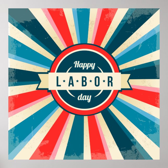 Poster Bonne fête du travail (Devant)