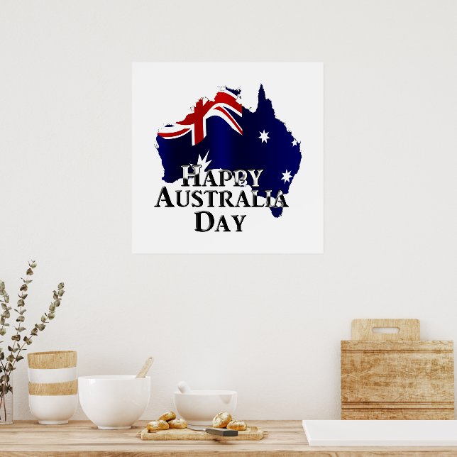 Poster Bonne fête nationale australienne (Cuisine)