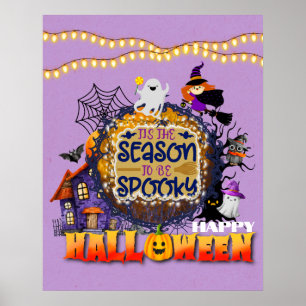 Poster Bonne Halloween C'est la fête de la saison Éffraya