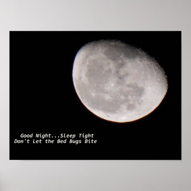 Poster Bonne Lune de nuit (Devant)