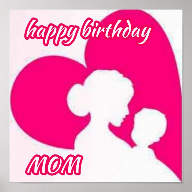 Poster Bonne maman d'anniversaire. (Devant)