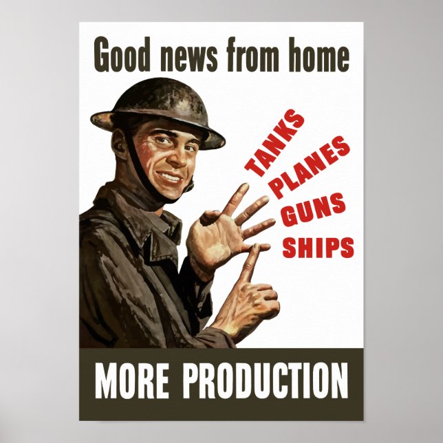 Poster Bonne Nouvelle de chez soi - Propagande 2ÈME GUERR (Devant)