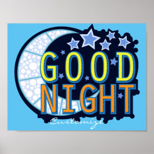 Poster Bonne nuit Croissant Lune Thunder_Cove