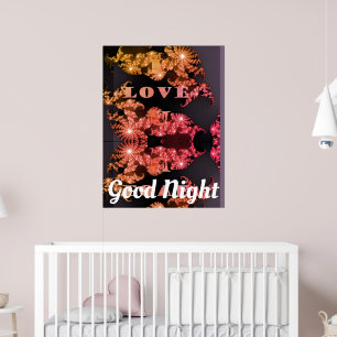 Poster Bonne Nuit Je T'Aime Beaux Rêves