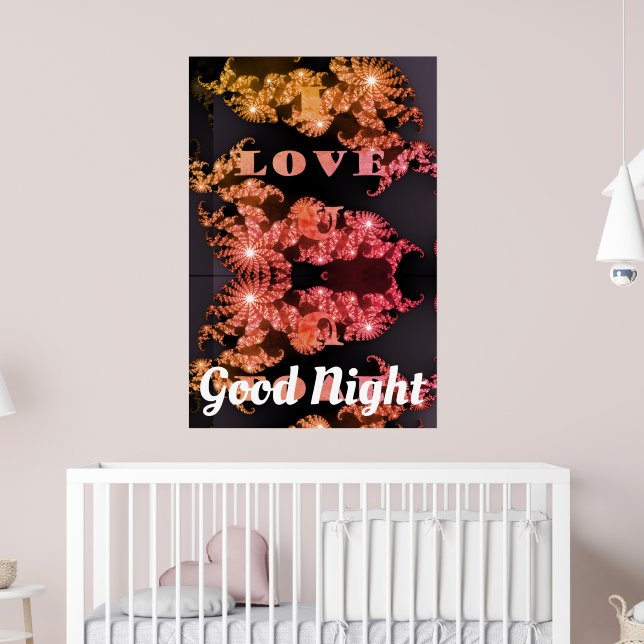 Poster Bonne nuit Je t'aime Sweet Dreams (Pépinière 2)