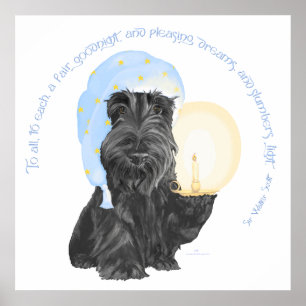Poster Bonne nuit Scottish Terrier