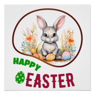 Poster Bonne Pâques - Bunnies