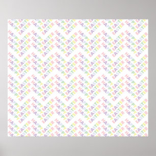 Poster Bonne Pâques Zig Zag Motif