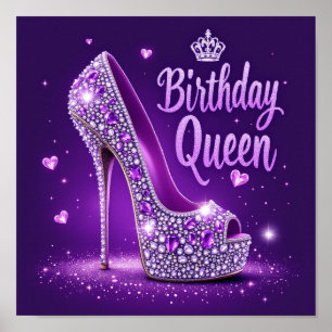 Poster Bonne reine d'anniversaire