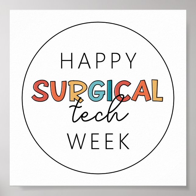 Poster Bonne semaine de technologie chirurgicale (Devant)