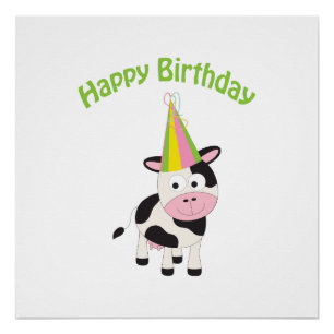 Poster Bonne vache d'anniversaire
