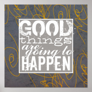 Poster Bonnes choses Motivation positive Citation OEuvre 