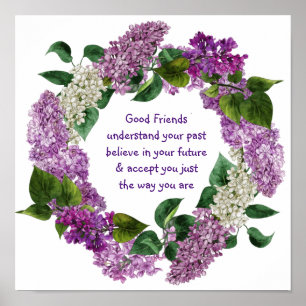 Poster Bons amis Comprenez la citation inspirante