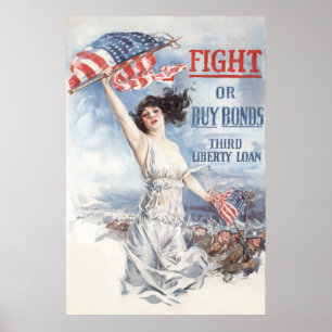 Poster Bons de combat ou d'achat — WW1