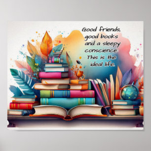 Poster Bons livres - vie idéale
