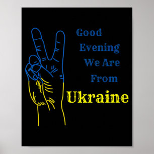 Poster Bonsoir nous sommes d'Ukraine Nation Ukrainienne