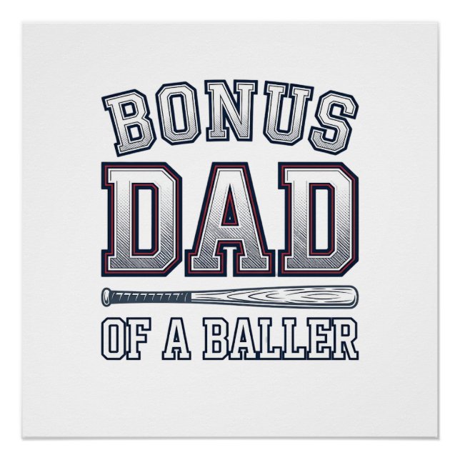 Poster Bonus Dad of a Baller Vintage Sports Shirt Design_ (Devant)
