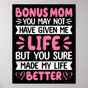 Poster Bonus Maman Tu As Fait Ma Vie Meilleur Bonus Fille