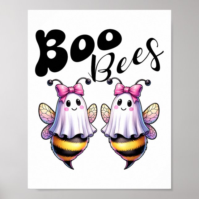 Poster Boo Bees Ghost Bee Halloween Costume Femmes Drôle (Devant)