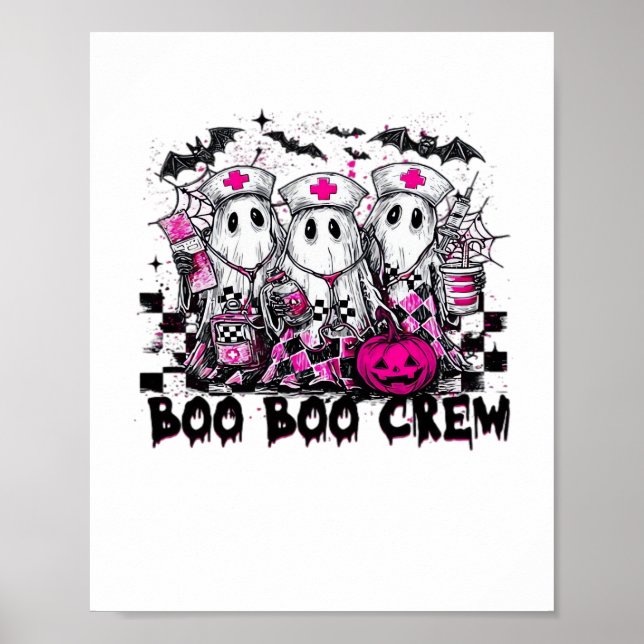 Poster Boo Boo Crew Infirmière d'Halloween T-Shirt classi (Devant)