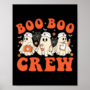 Poster Boo Boo Crew Infirmière Ghost Scrub Top Infirmière