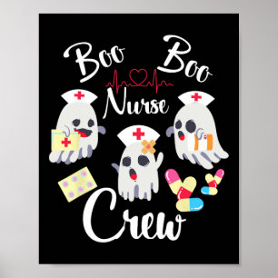 Poster Boo Boo Crew Nurw Costume Fantôme Drôle Halloween 