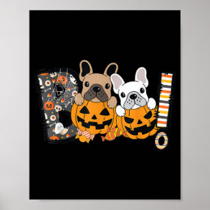 Poster Boo Bouledogue Français Citrouille Chien Chiot
