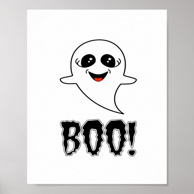 Poster Boo ! Cute Little Halloween Par Lucas Retro Classi (Devant)