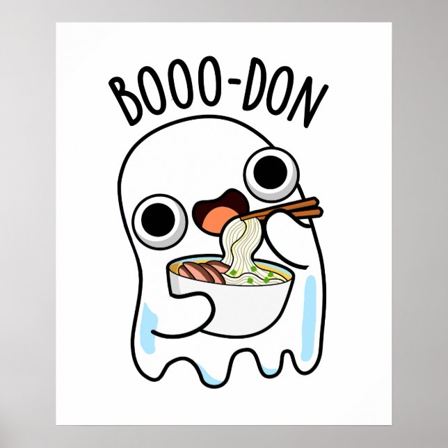 Poster Boo-don Funny Ghost Udon Pun (Devant)