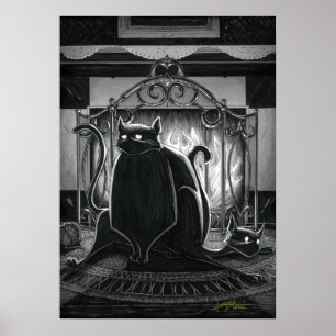 Poster Boo Kitty s'assoit sur l'affiche