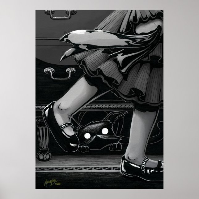 Poster Boo Kitty se cache sous l'affiche du mobilier (Devant)