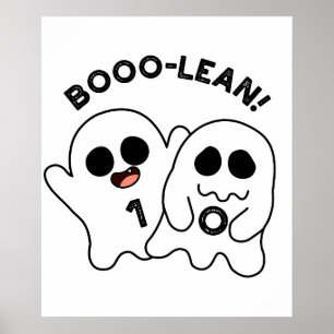 Poster Boo-lean Funny Computer Ghost Boolean Pun